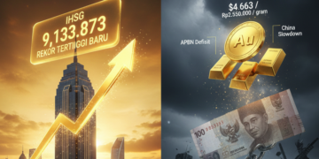 IHSG Tembus Rekor Baru di 9.133, Rupiah Kian Terhimpit Menuju 17.000 per Dolar AS