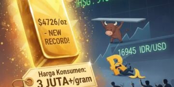 Gila-gilaan! Harga Emas Tembus Rekor $4.726, IHSG Justru “Ngos-ngosan” di Level 9.134