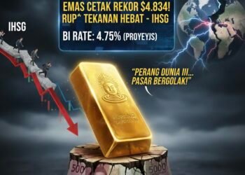 Ketegangan Geopolitik Memanas, Harga Emas Tembus Rp2,65 Juta Per Gram Saat IHSG Terjerembap