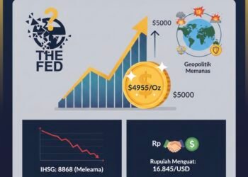 Emas Pecah Rekor Dekati $5.000, Ketidakpastian The Fed dan Geopolitik Jadi Bahan Bakar Utama