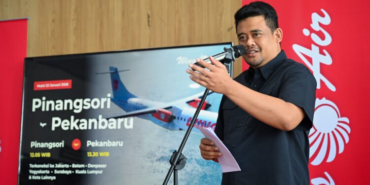 Hubungkan Tapteng dan Riau, Bobby Nasution Resmikan Rute Pinangsori–Pekanbaru: “Tiketnya Jangan Mahal-Mahal Kali”