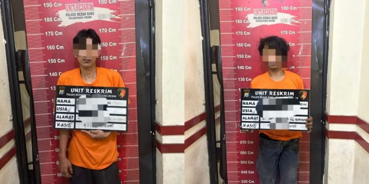Kepergok Congkel Jendela, Dua Spesialis Pembobol Rumah di Medan Baru Tak Berkutik Diringkus Polisi