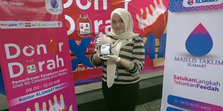 XLSMART Medan Kumpulkan Puluhan Kantong Darah, Bantu Perjuangan Anak Penderita Kanker