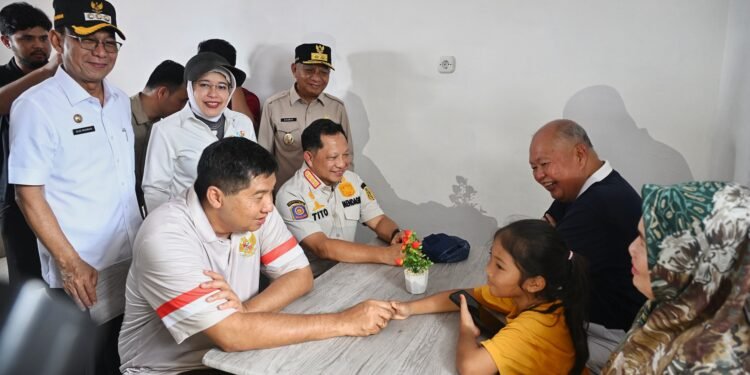 Wagub Sumut Surya Tinjau Progres 227 Unit Huntap Tapsel Bersama Bersama Mendagri dan Menteri PKP