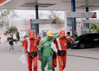 Perkuat Aspek Keselamatan, Pertamina Patra Niaga Regional Sumbagut Gelar Simulasi Tanggap Darurat di Aceh Besar
