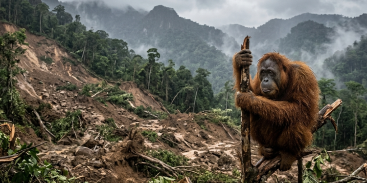 Ancaman Perubahan Iklim: Longsor di Batang Toru Diduga Tewaskan 10% Populasi Orangutan Tapanuli