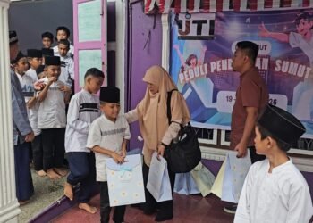 HUT ke-28 IJTI, Pengda Sumut Salurkan Bantuan untuk Pelajar Kurang Mampu