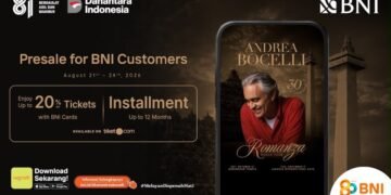 BNI Hadirkan Presale Eksklusif Konser Andrea Bocelli Diskon hingga 20%
