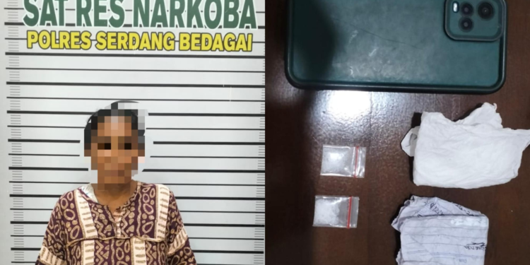 Wanita pengedar narkoba dan barang bukti. / Istimewa