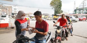 Pertamina Patra Niaga Regional Sumbagut Salurkan Bantuan Pasca Erupsi Gunung Sinabung di Kabupaten Karo